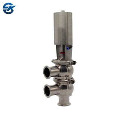 Food Grade Stainless Steel Ss304 Ss316l Sanitary Pneumatic Stop Reversing Valve