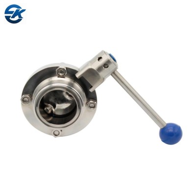 SS304 SS316L DIN SMS sanitary stainless steel Tri clamp butterfly valve