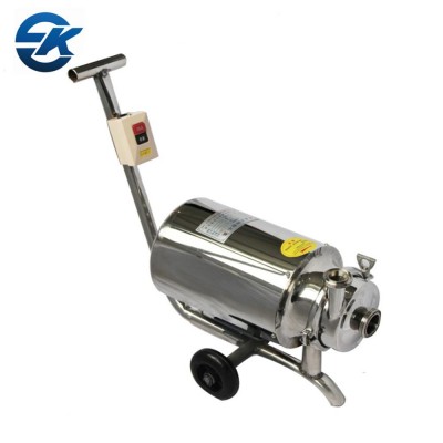 Stainless Steel Sanitary Portable light Small Mobile Milk Pump For Small Milk Factory