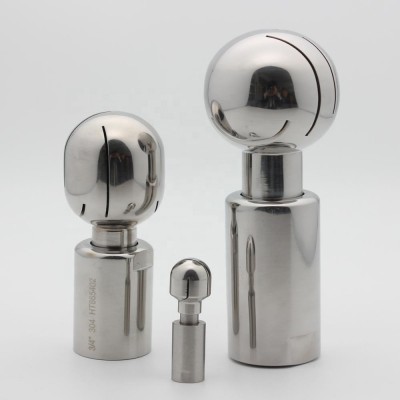 Food Grade Stainless Steel SS304 SS316L Clamped Threaded Bolted Sanitary Spray Ball With Fixed Type Rotary Type