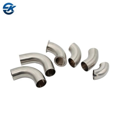 Stainless Steel SS304 and SS316L Dairy Food Grade Weld Tri Clamp 90 Degree Elbow Bend Pipe Fittings