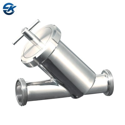 Food Grade Stainless Steel SS304 SS316L Y Type Sanitary Filter With Threaded Fittings