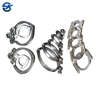 Sanitary Stainless Steel SS304 Pipe Fittings Single Pin Clamp  High Pressure Clamp Double Pin Clamp