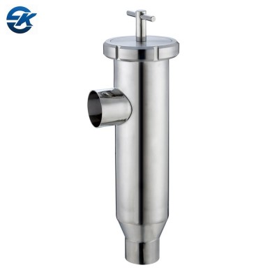 Sanitary Stainless Steel SS304 Welded Angle Type Filter Strainer With 80 Mesh