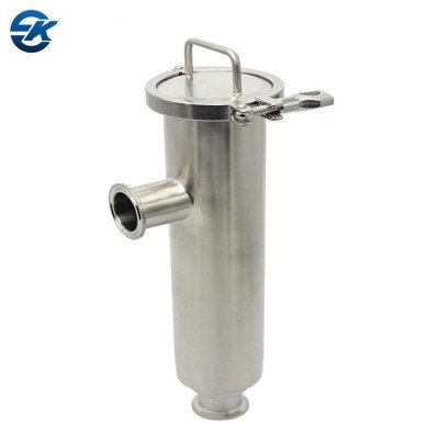 Sanitary Tank Equipment Stainless Steel SS304 Angle Type Tri Clamp Strainer Food Grade Filter