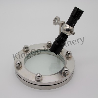 Sanitary Stainless Steel SS304 Flange Sight Glass With Led Light