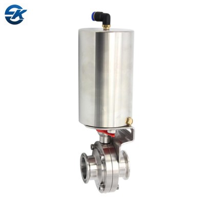 Stainless steel Sanitary Pneumatic Control Butterfly Valve